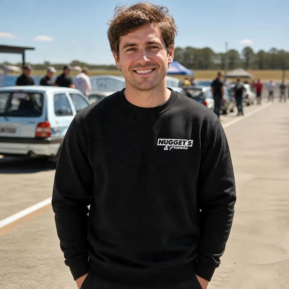 Men's Jumper, front, with the Nuggets and Friends chest logo